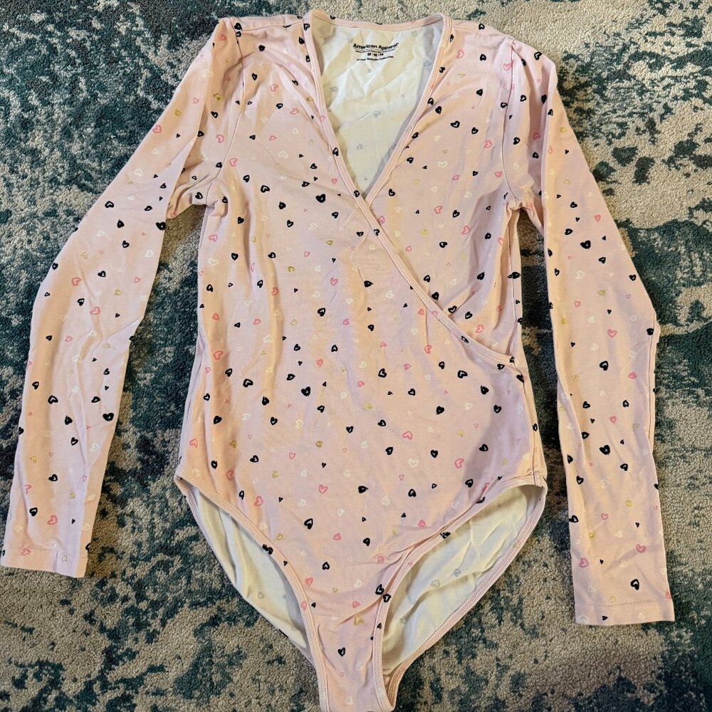 American Apparel Deep V Bodysuit